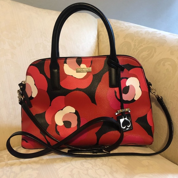 kate spade Handbags - KATE SPADE Brightwater Drive Rose Floral Satchel Purse